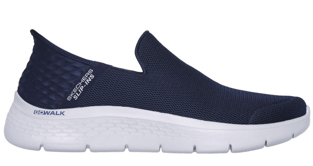 Skechers blue on sale slip on mens