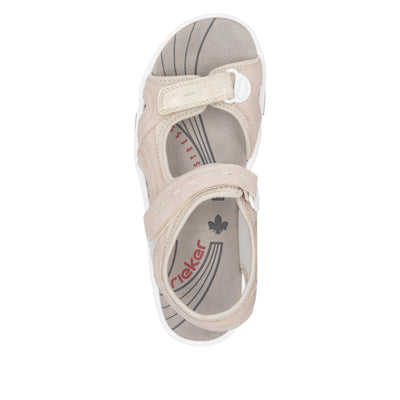 Rieker Ladies Low Wedge Velcro Sandal 68866-31