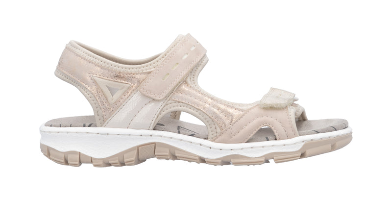 Rieker Ladies Low Wedge Velcro Sandal 68866-31