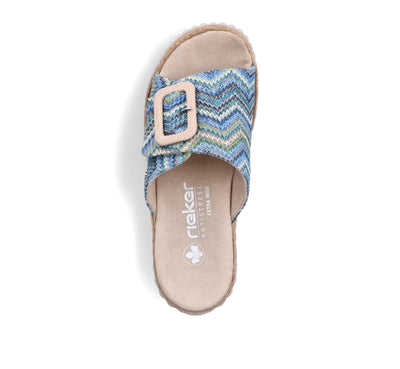 Rieker Ladies Slip On Velcro Mule Sandal 69253-90