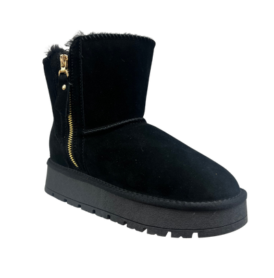 Yukon Canada Kamloops Ladies Ugg Style Flat Ankle Boot