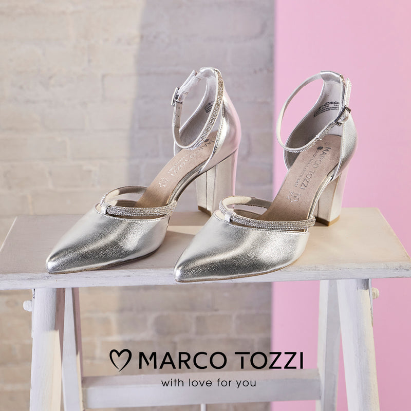 Marco Tozzi Ladies Ankle Strap Block Heel Shoe 82404-42 941