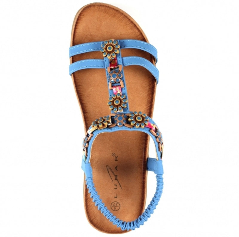 Lunar Feast Ladies Flat Slip On Sandal JLH362