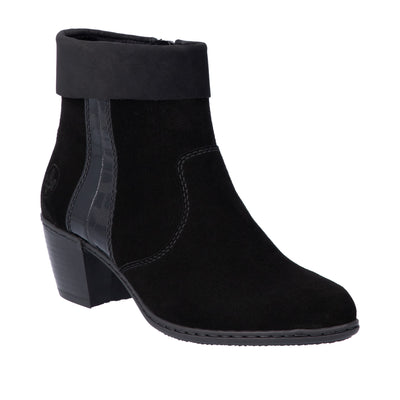 Rieker Ladies Block Heel Ankle Boot Y2152-00