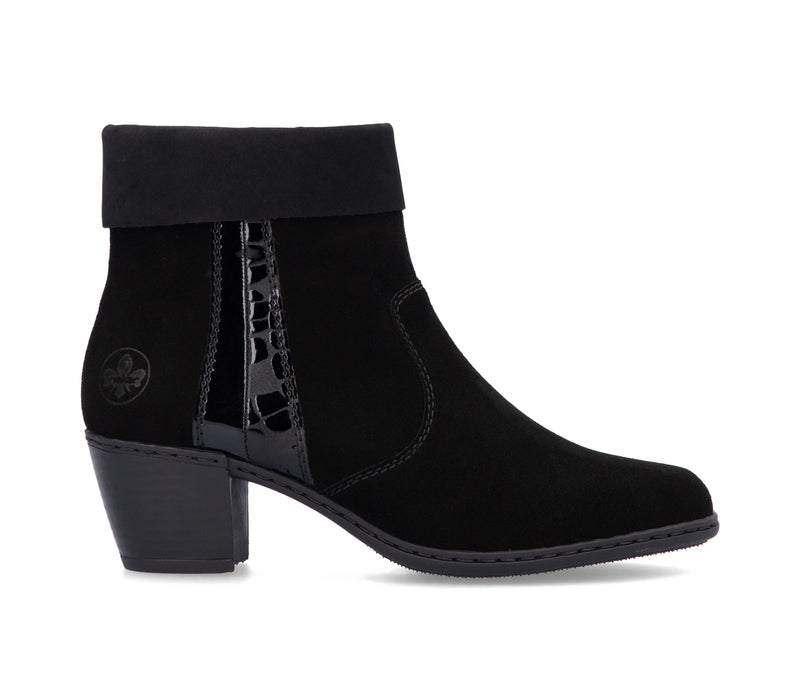 Rieker Ladies Block Heel Ankle Boot Y2152-00