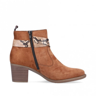 Rieker Ladies Western Style Heel Ankle Boot Y2064